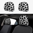 thumbnail image 1 of Goofa Cow Print Black White Pattern 2 PCS Car Headrest Cover, Headrest Protector,Universal Interior Car Accessories, 1 of 6