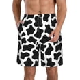 thumbnail image 1 of Goofa Cow Print Black White Printed Mens Swim Trunks Summer Quick Dry Short Beach Swimwear Bathing Suits-XX-Large, 1 of 9