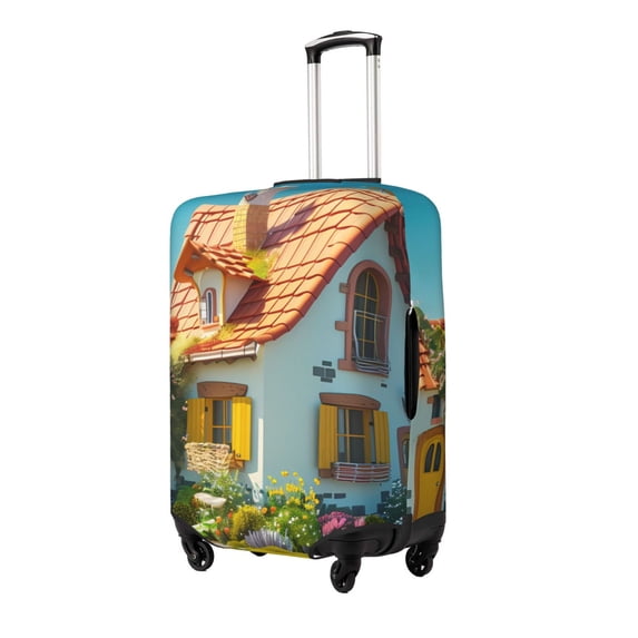 Goofa Cozy Cartoon Backyard Pattern Luggage Covers For Suitcase,Suitcase Cover Protector Fit 18-32 Inch Luggage-Medium