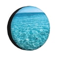 thumbnail image 1 of Goofa Crystal Clear Ocean Waves Pattern Universal Tire Cover for Jeep, SUV, Truck, and Trailer – Waterproof, UV-Resistant,Easy to Install, Fits 14"-17" Tires-15 inch, 1 of 1
