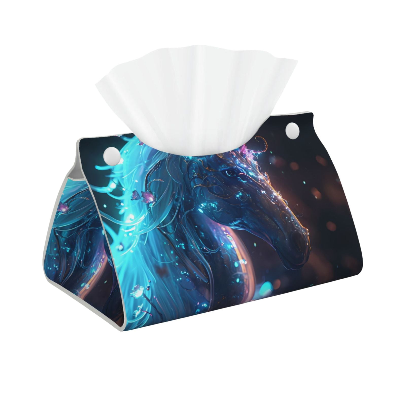 Triangular Tissue Box Goofa Crystal Pattern White Horse Pattern Triangle Square Tissue Box ...