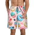 thumbnail image 1 of Goofa Cupcakes and Donuts Printed Mens Swim Trunks Summer Quick Dry Short Beach Swimwear Bathing Suits-3X-Large, 1 of 9