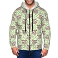 thumbnail image 1 of Goofa Cute Animal Sloth On A Branch Pattern Mens Full-zip Hoodie, Zip-up Pullover Hooded Sweatshirt, Kangaroo Pocket Hoodie Ideal for Daily Wear, Travel, and Home-XX-Large, 1 of 5