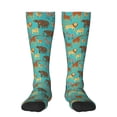 thumbnail image 1 of Goofa Cute Animals Pattern Adult Stockings, Color-Block Knee High Socks, Comfortable and Breathable, Soft and Stretchable, Sports, and Decoration, 1 of 6
