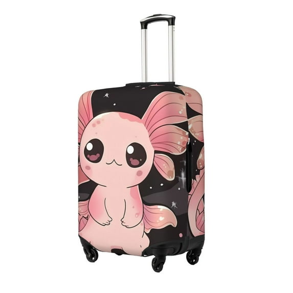 Goofa Cute Axolotl Sakura Blossoms B Pattern Luggage Covers For Suitcase,Suitcase Cover Protector Fit 18-32 Inch Luggage-Medium