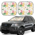 thumbnail image 1 of Goofa Cute Baby Dinosaurs Pattern 2 Piece Car Windshield Sun Shade Foldable | Front Windshield Shade for Sun, Heat and UV Rays | Sunshade for Car Front Window-, 1 of 7