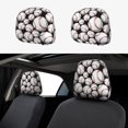 thumbnail image 1 of Goofa Cute Baseball Pattern 2 PCS Car Headrest Cover, Headrest Protector,Universal Interior Car Accessories, 1 of 6