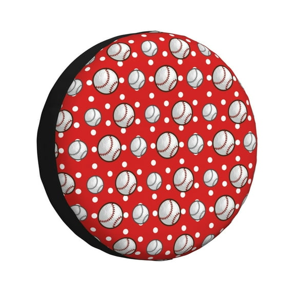 Goofa Cute Baseball Pattern Universal Tire Cover for Jeep, SUV, Truck, and Trailer – Waterproof, UV-Resistant,Easy to Install, Fits 14"-17" Tires-17 inch