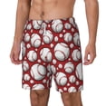 thumbnail image 1 of Goofa Cute Baseball Printed Men's Swim Trunks Board Shorts Quick Dry Mens Swimming Trunks with Compression Liner,Breathable Fit Hawaii Beach Shorts-Large, 1 of 9