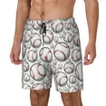 thumbnail image 1 of Goofa Cute Baseball Printed Men's Swim Trunks Board Shorts Quick Dry Mens Swimming Trunks with Compression Liner,Breathable Fit Hawaii Beach Shorts-X-Large, 1 of 9