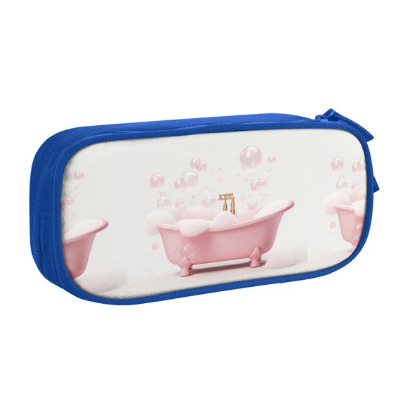 Goofa Cute Bathtub Pattern Big Capacity Pencil Pen Case Office College Large Storage High Capacity Bag Pouch Holder Box Organizer