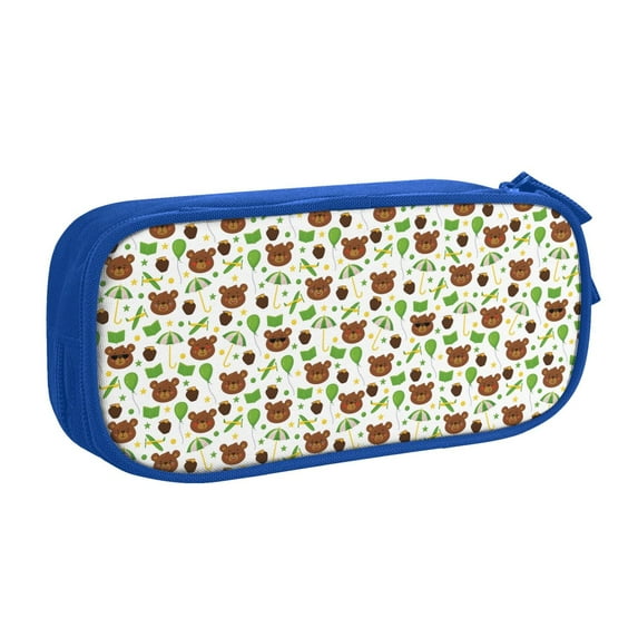Goofa Cute Bear Pattern Big Capacity Pencil Pen Case Office College Large Storage High Capacity Bag Pouch Holder Box Organizer