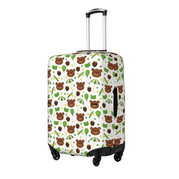 Goofa Cute Bear Pattern Luggage Covers For Suitcase,Suitcase Cover Protector Fit 18-32 Inch Luggage-Medium