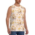 thumbnail image 1 of Goofa Cute Bee Gnome Printed Men's Sleeveless T-Shirt - Athletic Gym Workout Tank Top for Men - Moisture-Wicking, UPF 30+ Quick-Dry Muscle Tee-Small, 1 of 8
