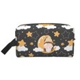 thumbnail image 1 of Goofa Cute Bee Gnome Printed Toiletry Bag with Handle,Large Capacity Travel Makeup Cosmetic Bag for Women, Carry on Airport Airline Compliant Bag, 1 of 9