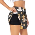 thumbnail image 1 of Goofa Cute Bee Gnome Printed Women 2 in 1 Running Shorts,Quick Dry Athletic Workout Shorts,High Waisted Athletic Shorts with Liner Pockets-Large, 1 of 9