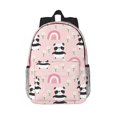 thumbnail image 1 of Goofa Cute Cartoon Panda Pattern Lightweight Student Backpack for School, Water-Resistant, Adjustable Straps, Fits 15" Laptop, Multiple Pockets for Books, Accessories, 1 of 5