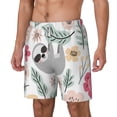 thumbnail image 1 of Goofa Cute Cartoon Sloth Printed Men's Swim Trunks Board Shorts Quick Dry Mens Swimming Trunks with Compression Liner,Breathable Fit Hawaii Beach Shorts-Large, 1 of 9