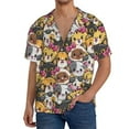 thumbnail image 1 of Goofa Cute Cat Printed Men's Casual Short-sleeved Shirt,Lightweight Breathable Button-down,Summer Casual men's top,Versatile Fashion shirt-3X-Large, 1 of 7