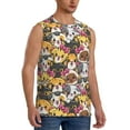 thumbnail image 1 of Goofa Cute Cat Printed Men's Sleeveless T-Shirt - Athletic Gym Workout Tank Top for Men - Moisture-Wicking, UPF 30+ Quick-Dry Muscle Tee-3X-Large, 1 of 8