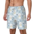thumbnail image 1 of Goofa Cute Cat Printed Men's Swim Trunks Board Shorts Quick Dry Mens Swimming Trunks with Compression Liner,Breathable Fit Hawaii Beach Shorts-Small, 1 of 9