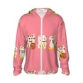 thumbnail image 1 of Goofa Cute Cat Printed Women's UPF 50+ Sun Protection Hoodie Jacket Lightweight Long Sleeve Sun Shirt for Women with Pocket Hiking Outdoor-Large, 1 of 9