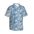 thumbnail image 1 of Goofa Cute Chickens and Flowers Hawaiian Shirt for Men, Unisex Summer Beach Casual Short Sleeve Button Down Shirts,Aloha Tropical Floral print shirt-Medium, 1 of 9