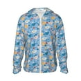 thumbnail image 1 of Goofa Cute Chickens and Flowers Printed Women's UPF 50+ Sun Protection Hoodie Jacket Lightweight Long Sleeve Sun Shirt for Women with Pocket Hiking Outdoor-Large, 1 of 9