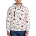 thumbnail image 1 of Goofa Cute Dinosaur for Men's Hooded Sweatshirt - Lightweight Pullover Hoodie with Kangaroo Pocket, Perfect for Everyday Wear-4X-Large, 1 of 7