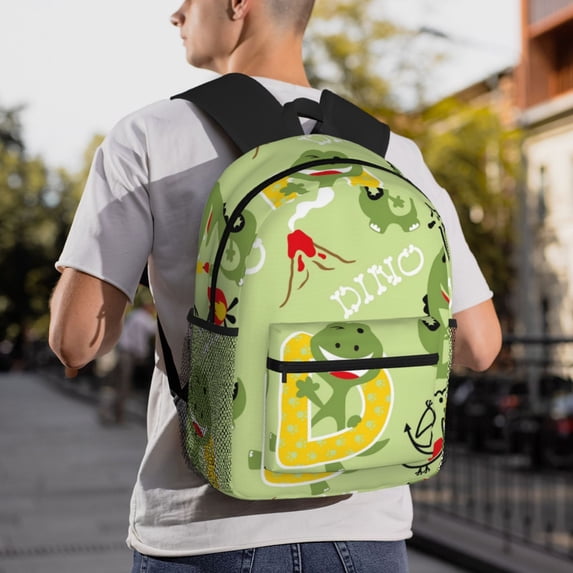 Goofa Cute Dinosaurs Cartoon Print Casual Backpack for Women Men,Waterproof High School Bookbag,Lightweight Travel Daypack,Classic College Backpack,Laptob Backpack