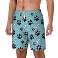 thumbnail image 1 of Goofa Cute Dog Footprints Printed Men's Swim Trunks Board Shorts Quick Dry Mens Swimming Trunks with Compression Liner,Breathable Fit Hawaii Beach Shorts-Medium, 1 of 9