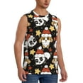 thumbnail image 1 of Goofa Cute Dog Panda Printed Men's Sleeveless T-Shirt - Athletic Gym Workout Tank Top for Men - Moisture-Wicking, UPF 30+ Quick-Dry Muscle Tee-Large, 1 of 8