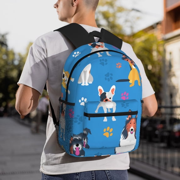 Goofa Cute Dogs Print Casual Backpack for Women Men,Waterproof High School Bookbag,Lightweight Travel Daypack,Classic College Backpack,Laptob Backpack