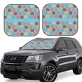 thumbnail image 1 of Goofa Cute Donut Pattern 2 Piece Car Windshield Sun Shade Foldable | Front Windshield Shade for Sun, Heat and UV Rays | Sunshade for Car Front Window-, 1 of 7