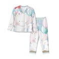 thumbnail image 1 of Goofa Cute Elephant Printed Women’s 2 Piece Pajama Set Super,Pajamas Women's Long Sleeve Sleepwear Soft Button Down Loungewear Pjs Lounge Set Nightwear-, 1 of 9