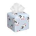 thumbnail image 1 of Goofa Cute Farm Cow Tissue Box Cover PVC Leather Tissue Holder Square Facial Tissue Case Facial Paper Organizer Dispenser for Bathroom, Vanity Countertop, 1 of 8