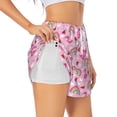 thumbnail image 1 of Goofa Cute Flamingo Printed Women 2 in 1 Running Shorts,Quick Dry Athletic Workout Shorts,High Waisted Athletic Shorts with Liner Pockets-X-Large, 1 of 9