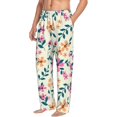 thumbnail image 1 of Goofa Cute Flower Printed Soft Pajama Pants for Men, Wide Leg Comfy Casual Lounge Yoga Pants-XX-Large, 1 of 9