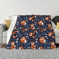 thumbnail image 1 of Goofa Cute Foxes Pattern Fleece Throw Blanket for Couch, Soft Checkered Flannel Blanket for Sofa, Warm Cozy Decorative Blanket Fall Decor Gift-50"x40", 1 of 6