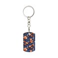 thumbnail image 1 of Goofa Cute Foxes Printed Rectangular Metal Keychain Bag Charm Floral Charm for Purse Keys Metal Keyring Gift for Women Accessories, 1 of 7