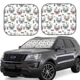 thumbnail image 1 of Goofa Cute French Bulldog Pattern 2 Piece Car Windshield Sun Shade Foldable | Front Windshield Shade for Sun, Heat and UV Rays | Sunshade for Car Front Window-Large, 1 of 7