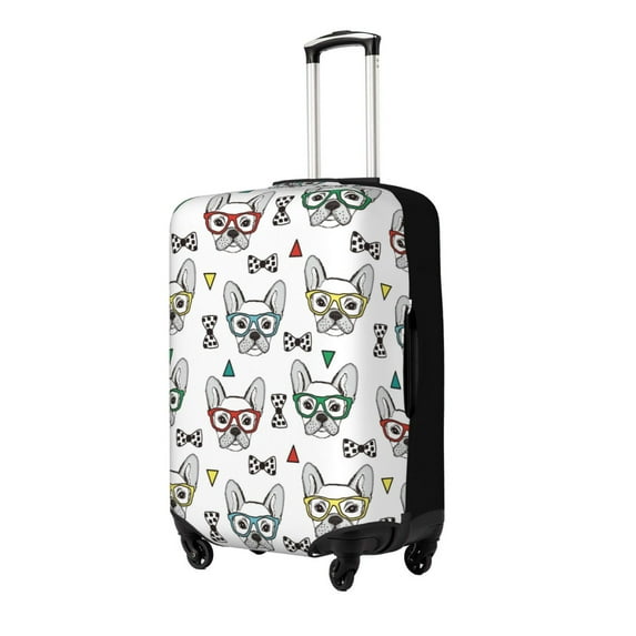 Goofa Cute French Bulldog Pattern Luggage Covers For Suitcase,Suitcase Cover Protector Fit 18-32 Inch Luggage-Large