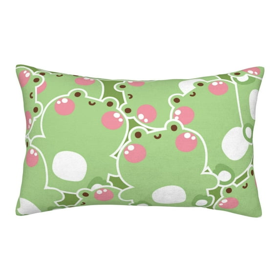 Goofa Cute Frog2 Pattern Pillow Case – Plush & Soft Cushion Cover, Hypoallergenic Throw Pillow Case for Comfortable Sleep with Envelope Closure-20"x30"