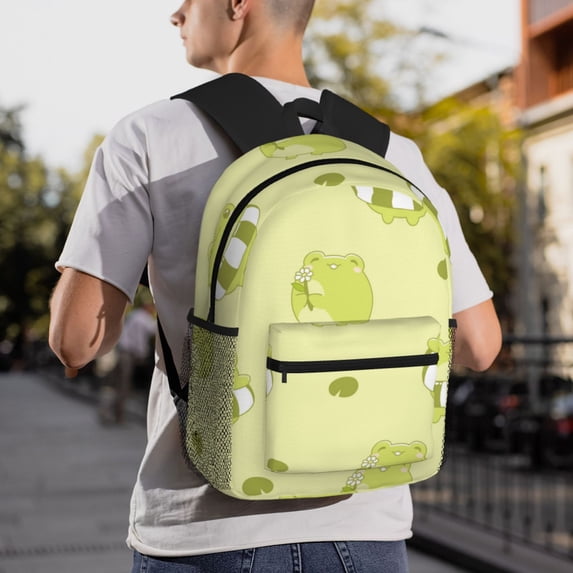 Goofa Cute Frog3 Print Casual Backpack for Women Men,Waterproof High School Bookbag,Lightweight Travel Daypack,Classic College Backpack,Laptob Backpack