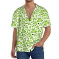thumbnail image 1 of Goofa Cute Frogs Printed Men's Casual Short-sleeved Shirt,Lightweight Breathable Button-down,Summer Casual men's top,Versatile Fashion shirt-3X-Large, 1 of 7