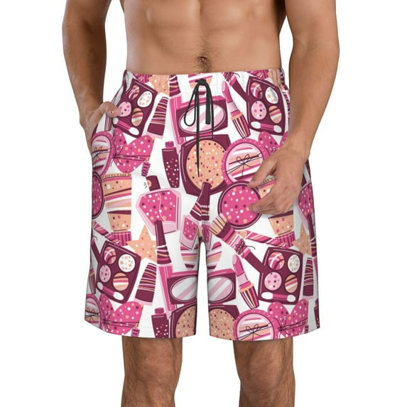Goofa Cute Girl Printed Mens Swim Trunks Summer Quick Dry Short Beach Swimwear Bathing Suits-Small