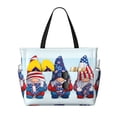 thumbnail image 1 of Goofa Cute Gnomes in USA1 Print Beach Bags Waterproof Beach Tote Bag Zipper Sandproof Swim Pool Bag Large Tote Beach Vacation Travel, 1 of 6