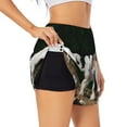 thumbnail image 1 of Goofa Cute Goat Baby Printed Women 2 in 1 Running Shorts,Quick Dry Athletic Workout Shorts,High Waisted Athletic Shorts with Liner Pockets-Medium, 1 of 9