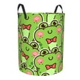 thumbnail image 1 of Goofa Cute Green Frog Printed Circular Hamper,Laundry Basket with Handles,Storage Baskets Foldable,Large Capacity Laundry Hamper-Small, 1 of 8
