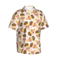 thumbnail image 1 of Goofa Cute Ice Cream Hawaiian Shirt for Men, Unisex Summer Beach Casual Short Sleeve Button Down Shirts,Aloha Tropical Floral print shirt-Small, 1 of 9
